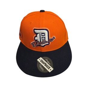 Detroit Stars Negro League Snapback Hat Orange Blue Headgear Classics Youth OS